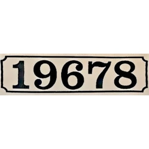 Limestone Engraved Address Number With An Inverse Border And A Natural ...